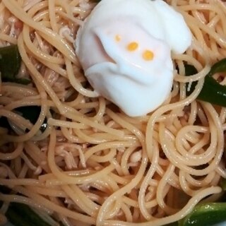 えのきと小松菜のバター醤油パスタ